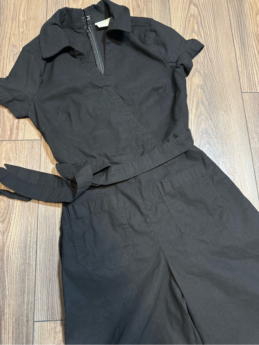 Maeve Black Short-Sleeve Utility Jumpsuit - Picture 4 of 7